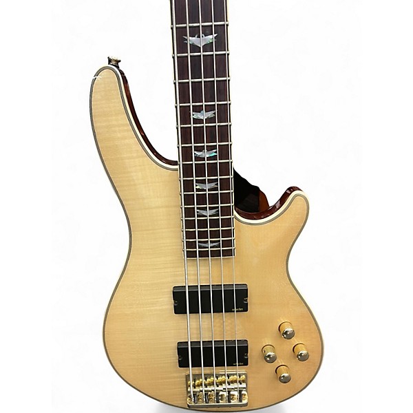 Used Schecter Guitar Research Diamond Series Omen Extreme 5 Natural Electric Bass Guitar