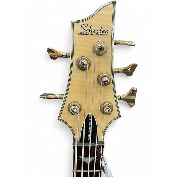 Used Schecter Guitar Research Diamond Series Omen Extreme 5 Natural Electric Bass Guitar