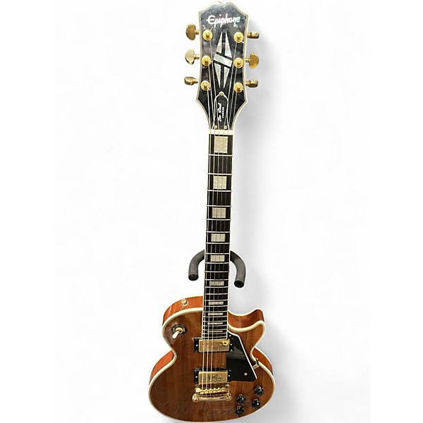 Used 2021 Epiphone Les Paul Custom Koa Solid Body Electric Guitar