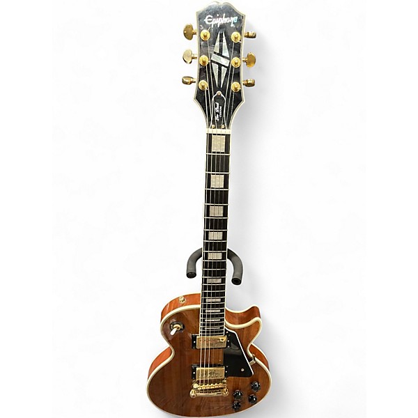 Used 2021 Epiphone Les Paul Custom Koa Solid Body Electric Guitar