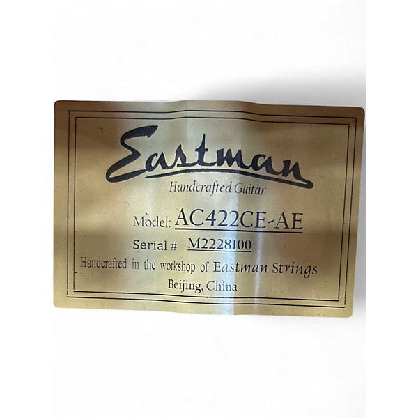 Used Eastman AC422CE-AE Natural Acoustic Electric Guitar