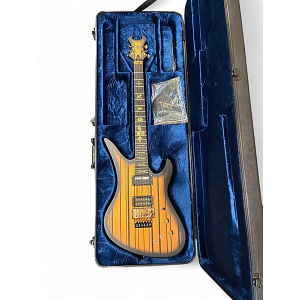 Used 2016 Schecter Guitar Research Synyster Gates Signature Custom S SIGNED 97 OF 100 Black and Gold Solid Body Electric G...