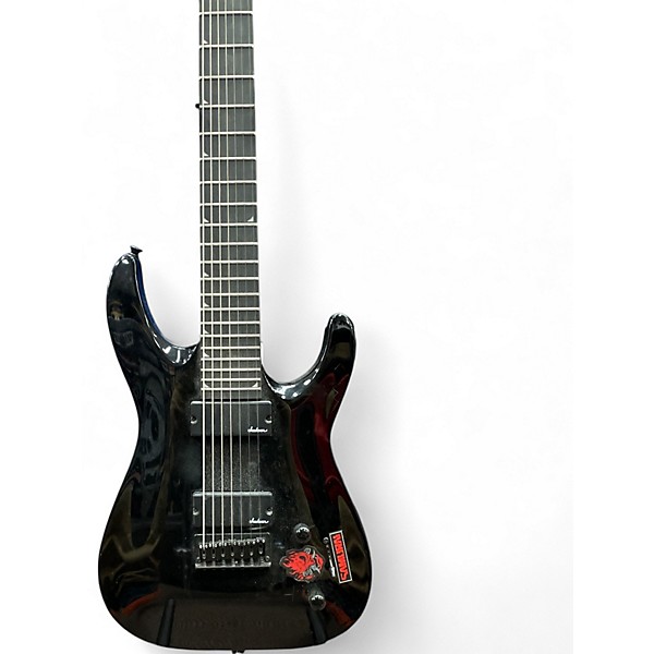 Used 2022 Jackson JS22-7 Dinky 7 String Black Solid Body Electric Guitar