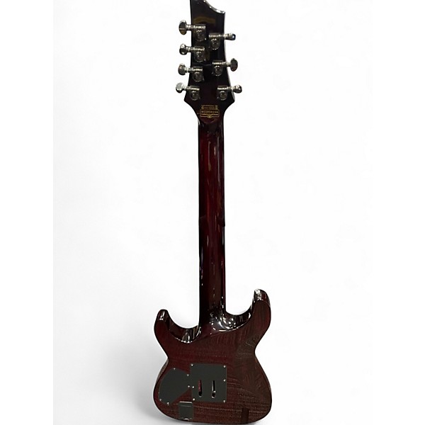 Used Schecter Guitar Research Hellraiser C7 Floyd Rose Crimson Red Trans Solid Body Electric Guitar