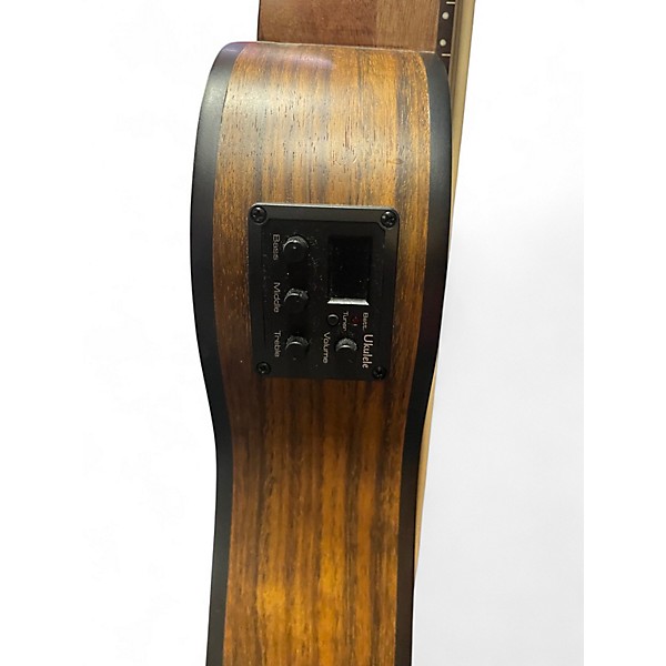 Used Hadean ukb-23 fretless bass koa Ukulele