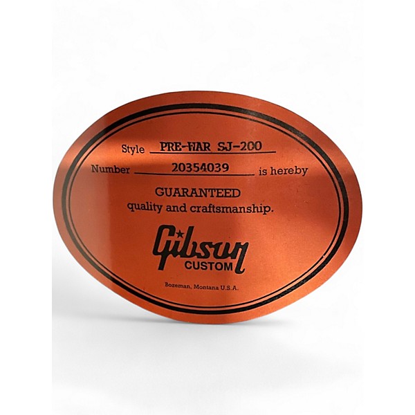 Used Gibson CUSTOM SHOP pre war sj200 2 Color Sunburst Acoustic Electric Guitar