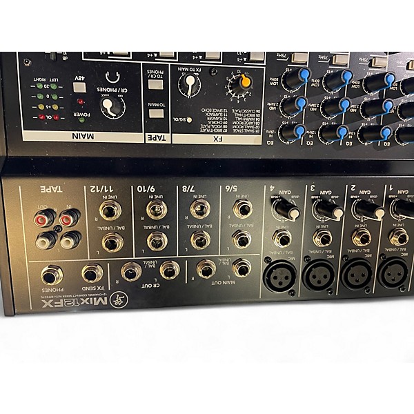 Used Mackie Mix12FX 12-Channel Compact Mixer With Effects Unpowered Mixer