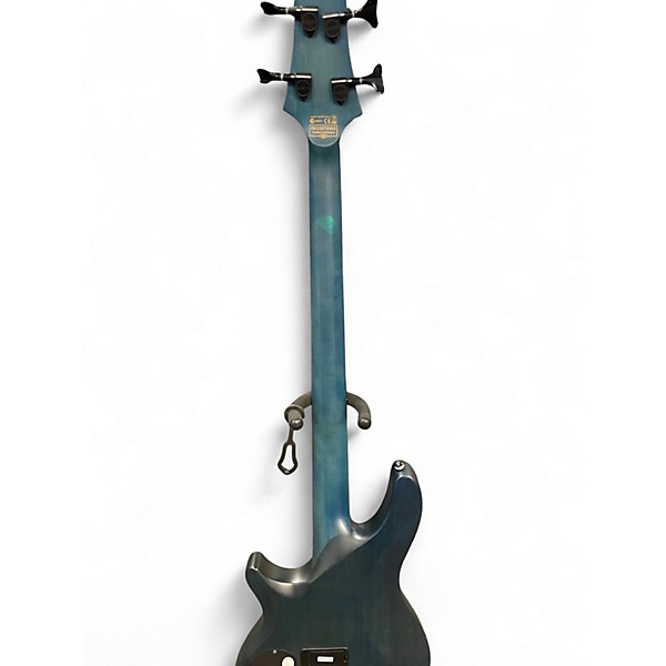 Used Schecter Guitar Research C-4 GT Trans Teal Electric Bass Guitar