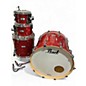 Used Pearl 4 Piece Masters Maple Complete Red Sparkle Drum Kit thumbnail