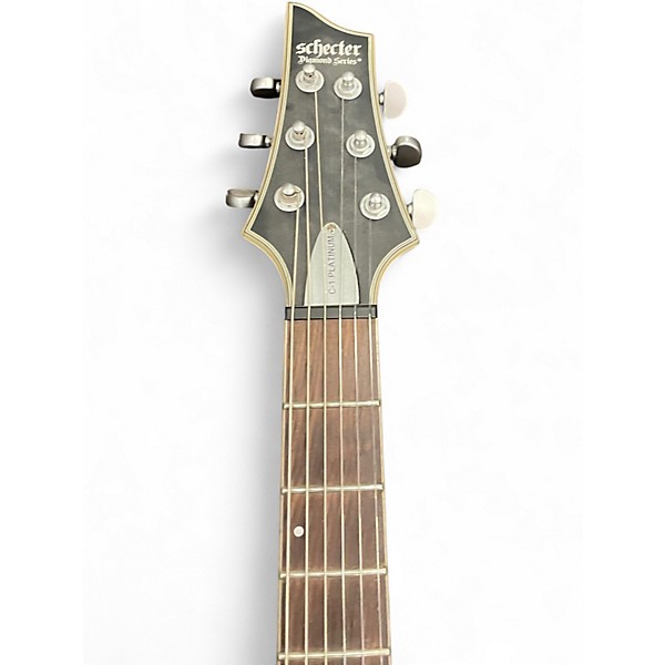 Used Schecter Guitar Research C1 Platinum BLACK CLOUD BURST Solid Body Electric Guitar