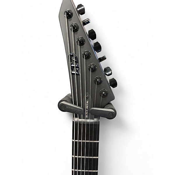 Used ESP LTD EX-7 Baritone Black Metal Satin Black Solid Body Electric Guitar