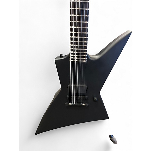 Used ESP LTD EX-7 Baritone Black Metal Satin Black Solid Body Electric Guitar