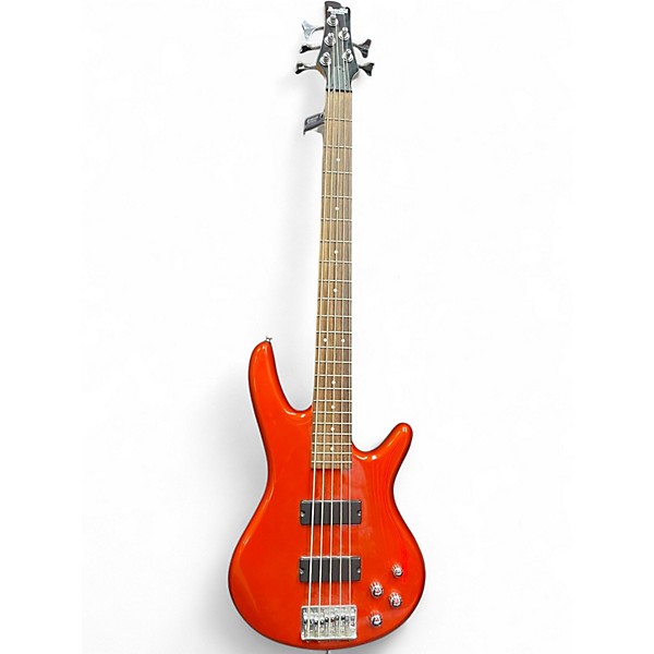 Used Ibanez GSR205 5 String Orange Electric Bass Guitar