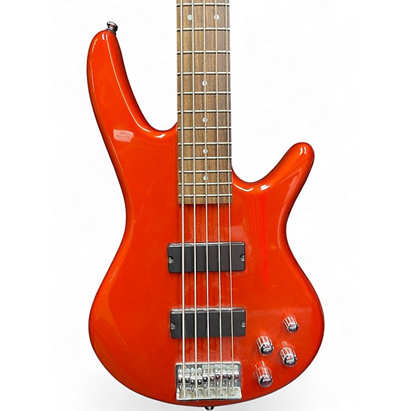 Used Ibanez GSR205 5 String Orange Electric Bass Guitar