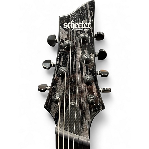 Used Schecter Guitar Research C-7 silver mountain  Silver Mountain Solid Body Electric Guitar