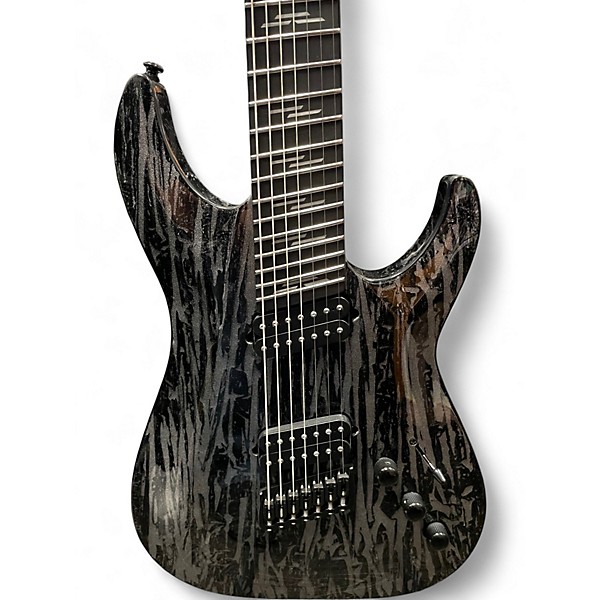 Used Schecter Guitar Research C-7 silver mountain  Silver Mountain Solid Body Electric Guitar