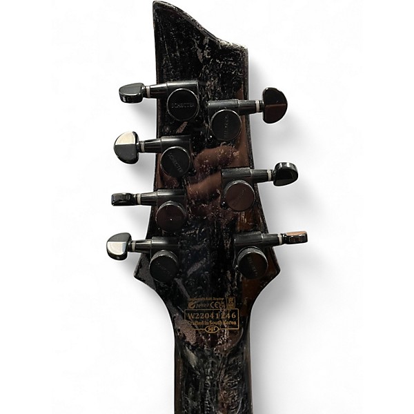 Used Schecter Guitar Research C-7 silver mountain  Silver Mountain Solid Body Electric Guitar