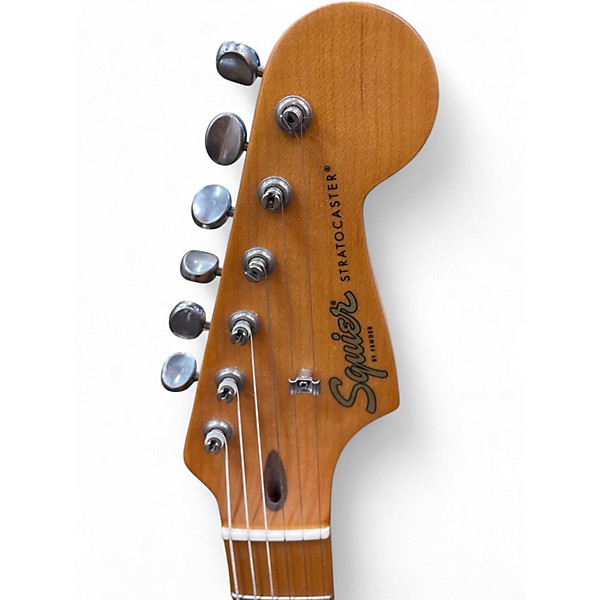 Used Squier STANDARD STRAT 40TH ANNIVERSARY METALLIC AQUA MATALLIC AQUA Solid Body Electric Guitar