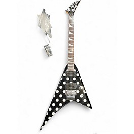 Used Jackson RX10D Black With White Polka Dots Solid Body Electric Guitar