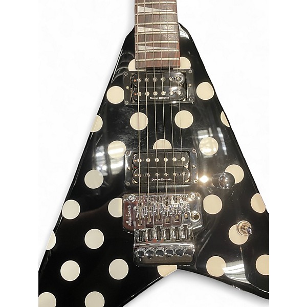 Used Jackson RX10D Black With White Polka Dots Solid Body Electric Guitar