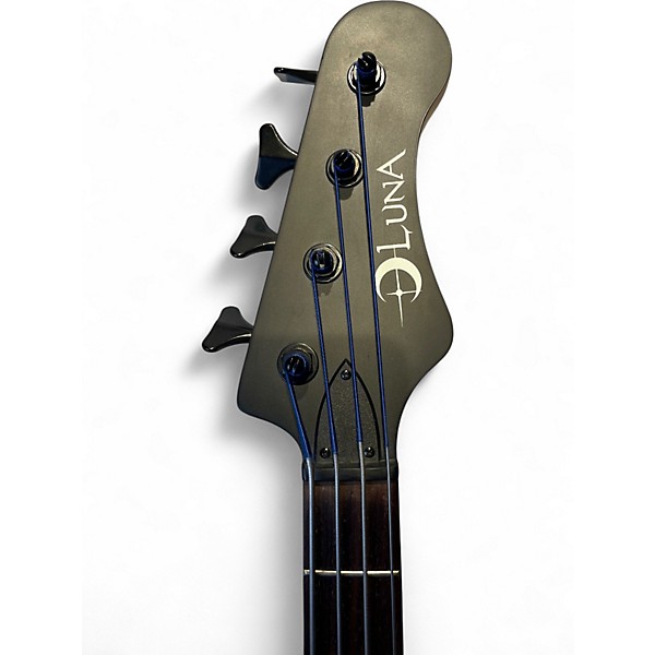 Used Luna TAT34 Natural Electric Bass Guitar