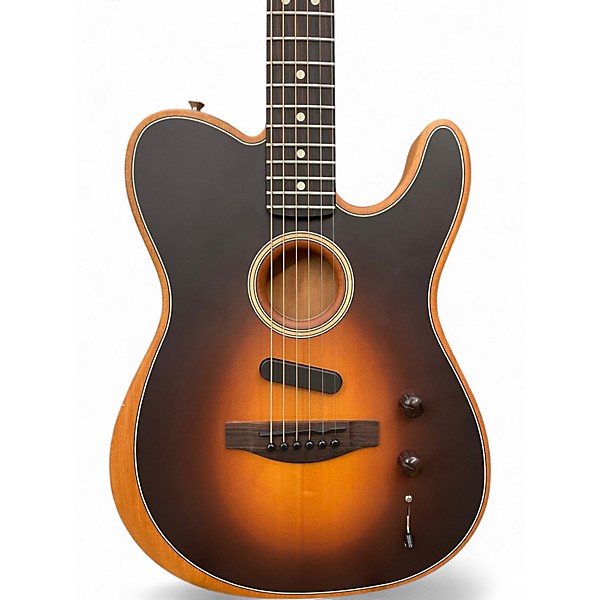 Used Fender Acoustasonic Player Telecaster Shadowburst Acoustic Electric Guitar