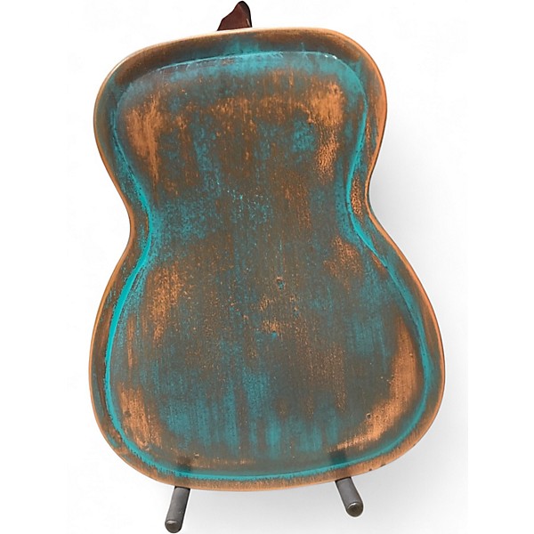 Used Recording King rm997vg distressed vintage green Resonator Guitar