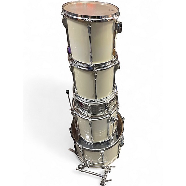 Used TAMA 5 Piece Rockstar Vintage White Drum Kit