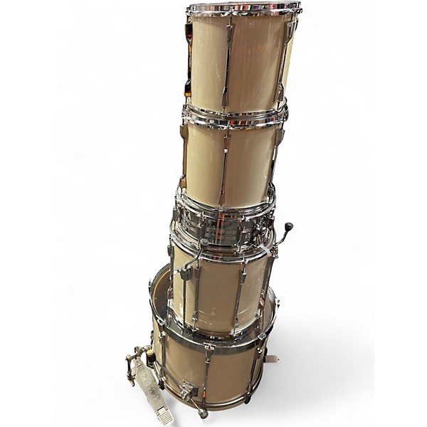 Used TAMA 5 Piece Rockstar Vintage White Drum Kit
