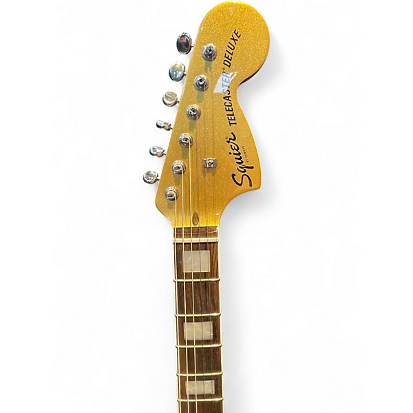 Used Squier Paranormal Troublemaker Telecaster Deluxe Aztec Gold Solid Body Electric Guitar