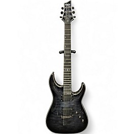 Used Schecter Guitar Research Hellraiser C1 TRANSPARENT BLACK Solid Body Electric Guitar