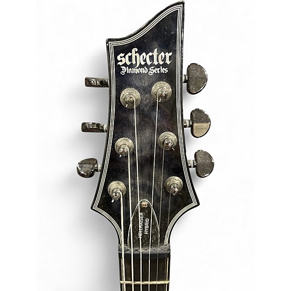 Used Schecter Guitar Research Hellraiser C1 TRANSPARENT BLACK Solid Body Electric Guitar