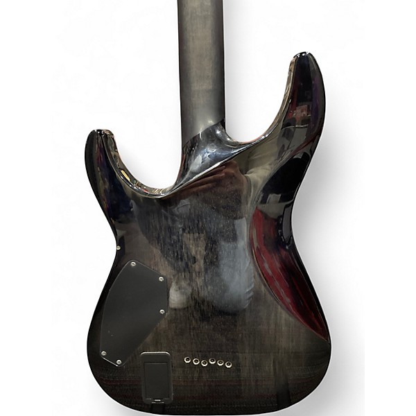 Used Schecter Guitar Research Hellraiser C1 TRANSPARENT BLACK Solid Body Electric Guitar