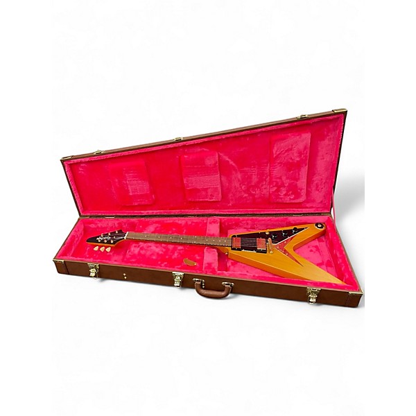 Used Epiphone 1958 Korina Flying V Blonde Solid Body Electric Guitar