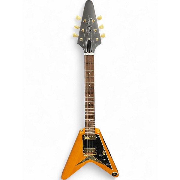 Used Epiphone 1958 Korina Flying V Blonde Solid Body Electric Guitar