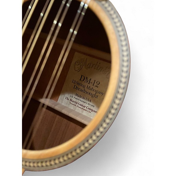 Used Martin DM12 Natural 12 String Acoustic Guitar