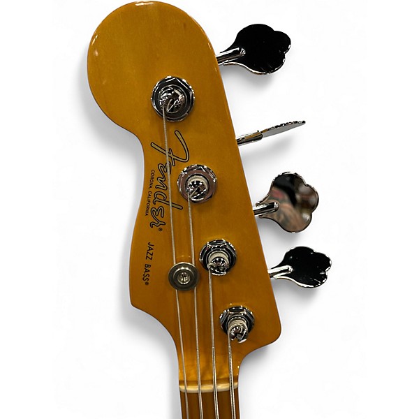Used 2023 Fender AMERICAN PROFESSIONAL II JAZZ BASS LEFT HANDED Miami Blue Electric Bass Guitar
