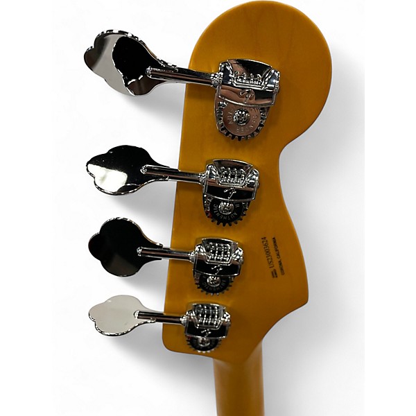 Used 2023 Fender AMERICAN PROFESSIONAL II JAZZ BASS LEFT HANDED Miami Blue Electric Bass Guitar