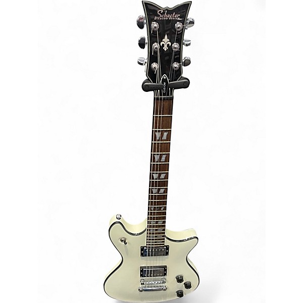 Used Schecter Guitar Research Diamond Series PT Alpine White Solid Body Electric Guitar