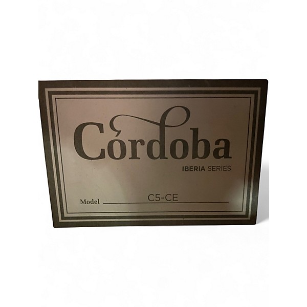 Used Cordoba C5CE Natural Classical Acoustic Electric Guitar