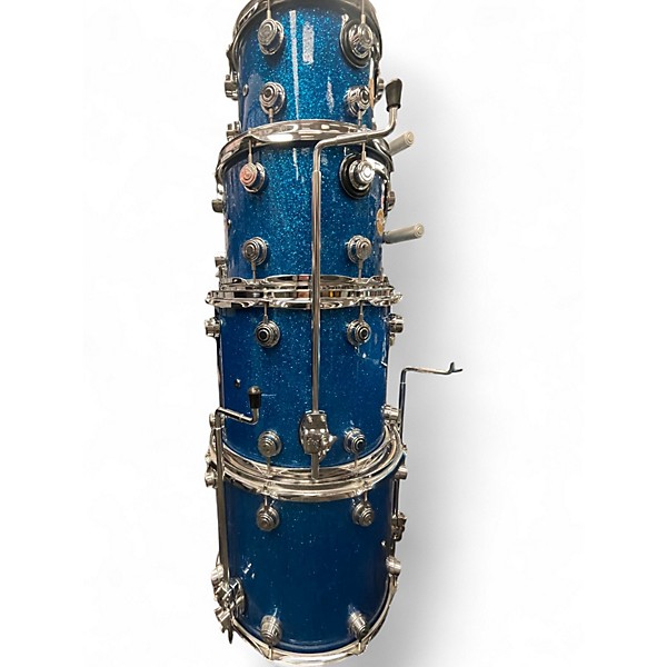 Used 2007 DW 6 Piece Collector's Series BLUE SPARKLE Drum Kit