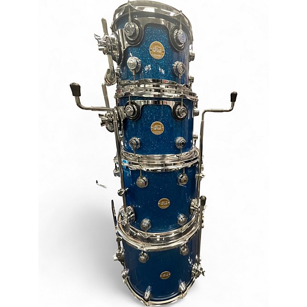 Used 2007 DW 6 Piece Collector's Series BLUE SPARKLE Drum Kit