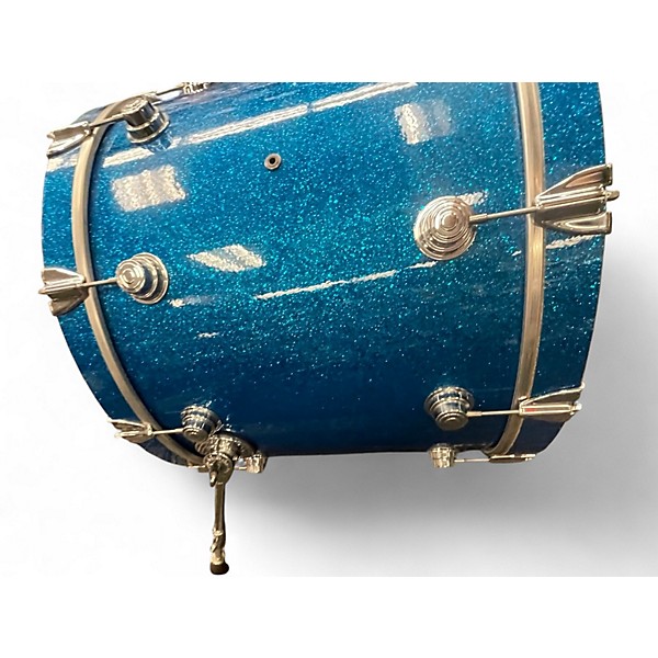 Used 2007 DW 6 Piece Collector's Series BLUE SPARKLE Drum Kit