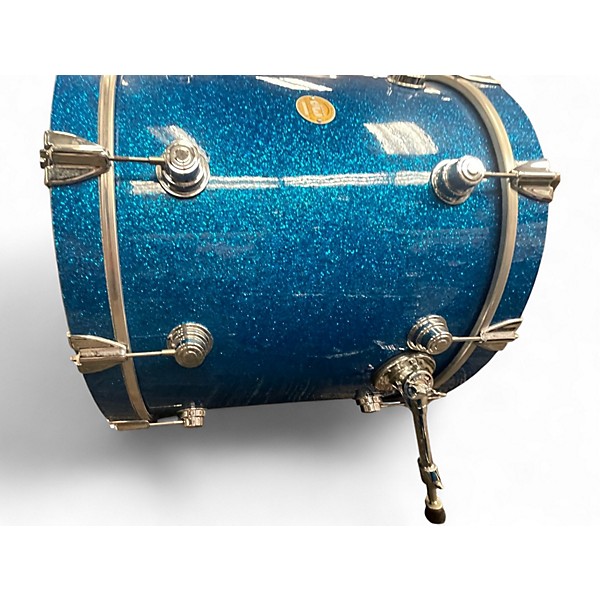 Used 2007 DW 6 Piece Collector's Series BLUE SPARKLE Drum Kit