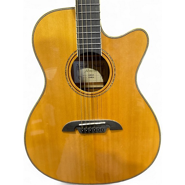 Used Alvarez AFH600CE Natural Acoustic Electric Guitar
