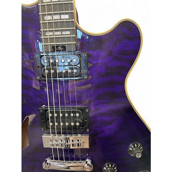 Used EVH SA-126 Trans Purple Hollow Body Electric Guitar