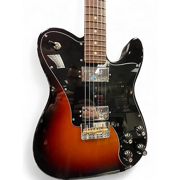 Used 2023 Fender AMERICAN PROFESSIONAL II TELECASTER DELUXE 3 Tone Sunburst Solid Body Electric Guitar
