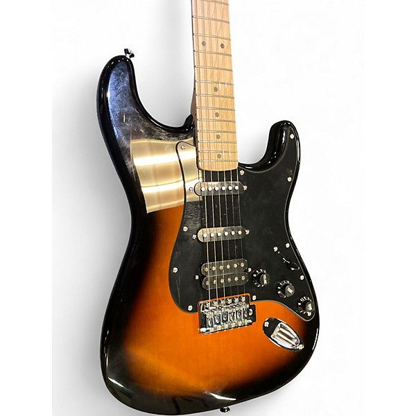 Used Squier Stratocaster HSS 2 Tone Sunburst Solid Body Electric Guitar