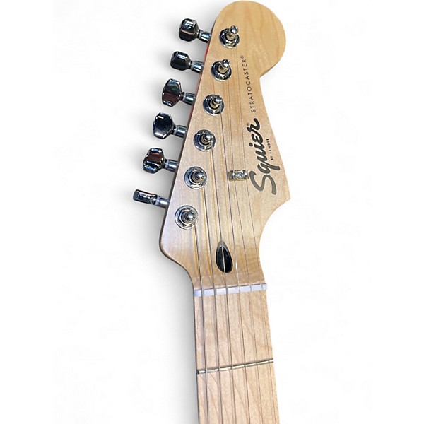 Used Squier Stratocaster HSS 2 Tone Sunburst Solid Body Electric Guitar