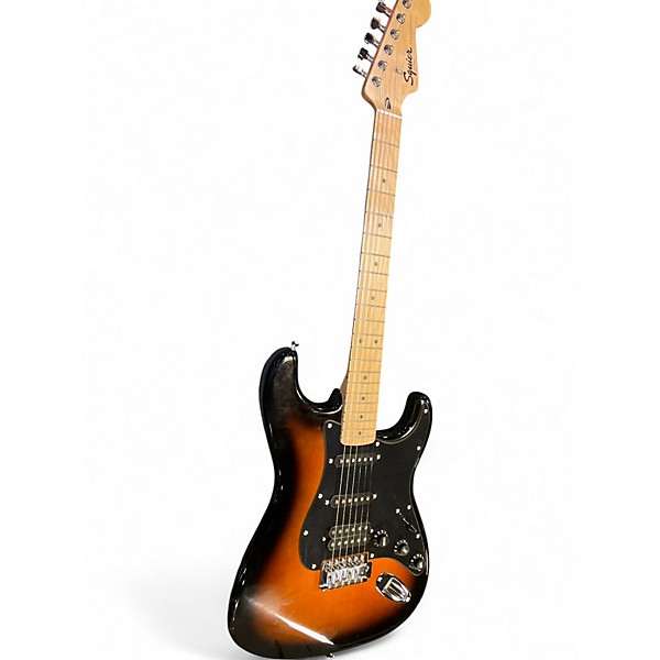 Used Squier Stratocaster HSS 2 Tone Sunburst Solid Body Electric Guitar